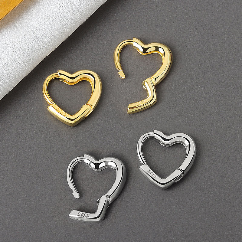 Schmuck weibliches Temperament Liebe Herzform Ohrringe