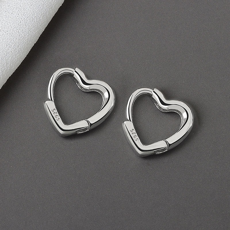 Schmuck weibliches Temperament Liebe Herzform Ohrringe