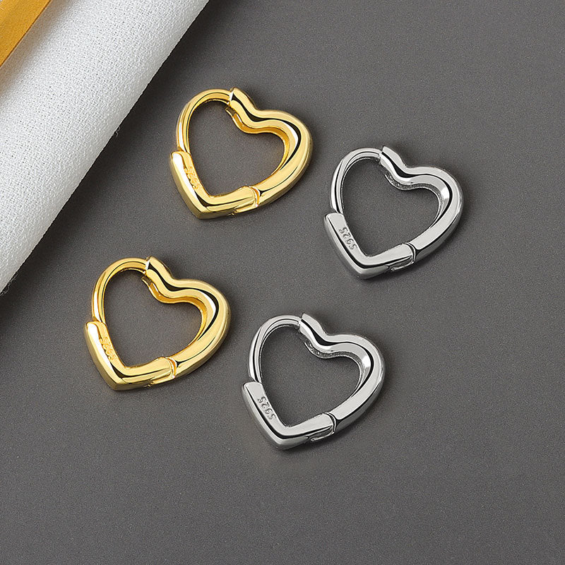 Schmuck weibliches Temperament Liebe Herzform Ohrringe