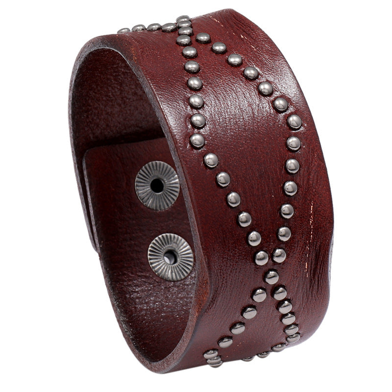 Accessories Personality Trend Punk Cattle Leather Bracelets
