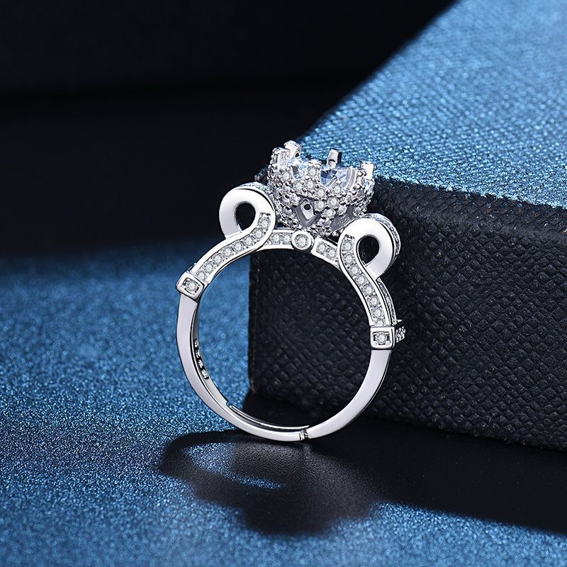 Offener Heiratsantrag mit Moissanit-Diamant für weibliche romantische Beichteringe