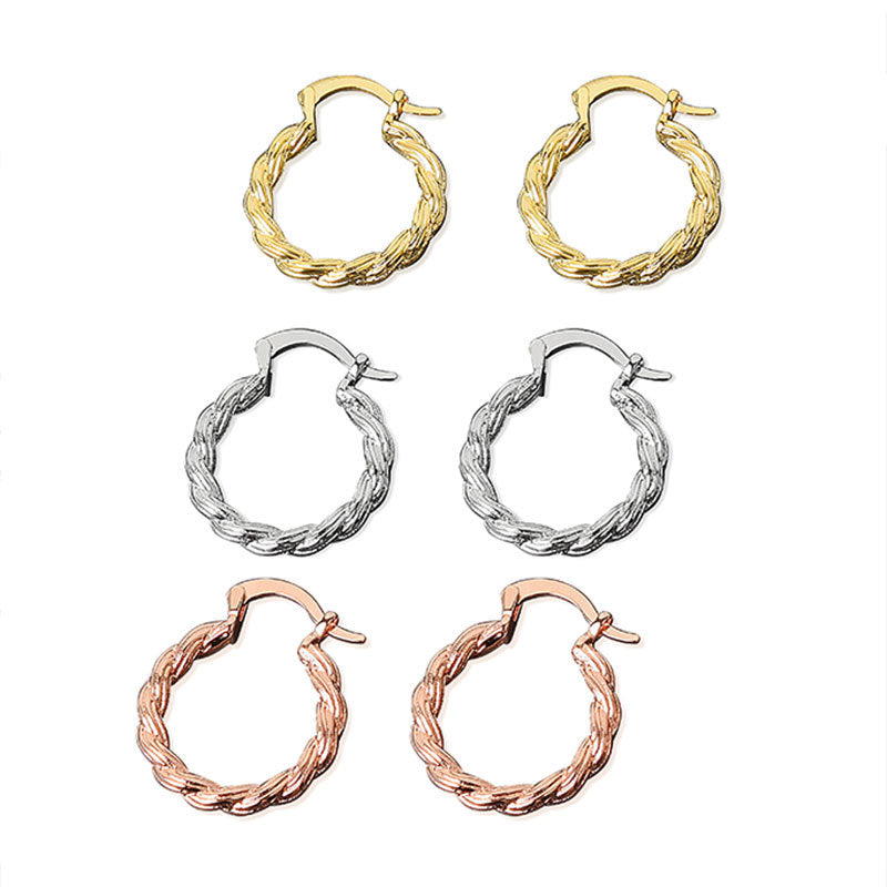 Women's Retro Twisted Metal Ear Eardrops Simple Niche Temperament Earrings