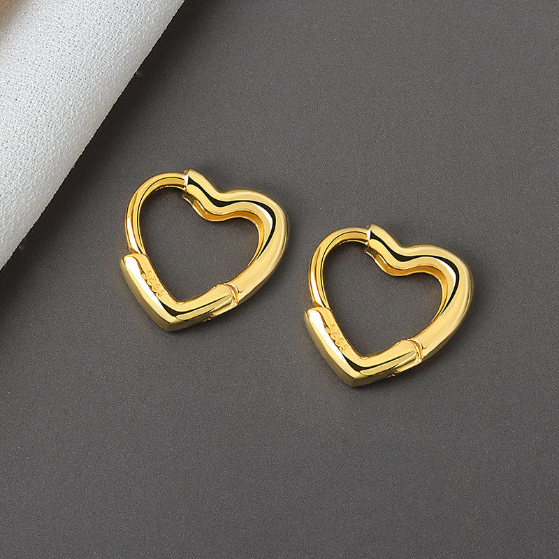 Schmuck weibliches Temperament Liebe Herzform Ohrringe