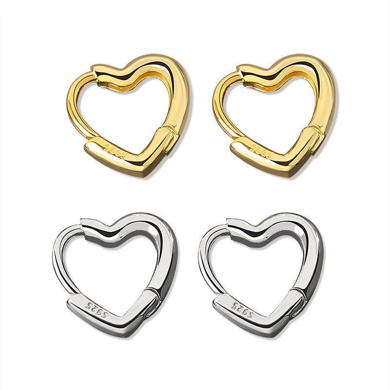 Schmuck weibliches Temperament Liebe Herzform Ohrringe