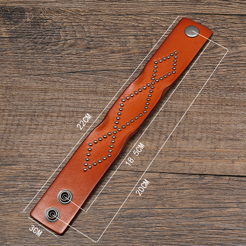 Accessories Personality Trend Punk Cattle Leather Bracelets