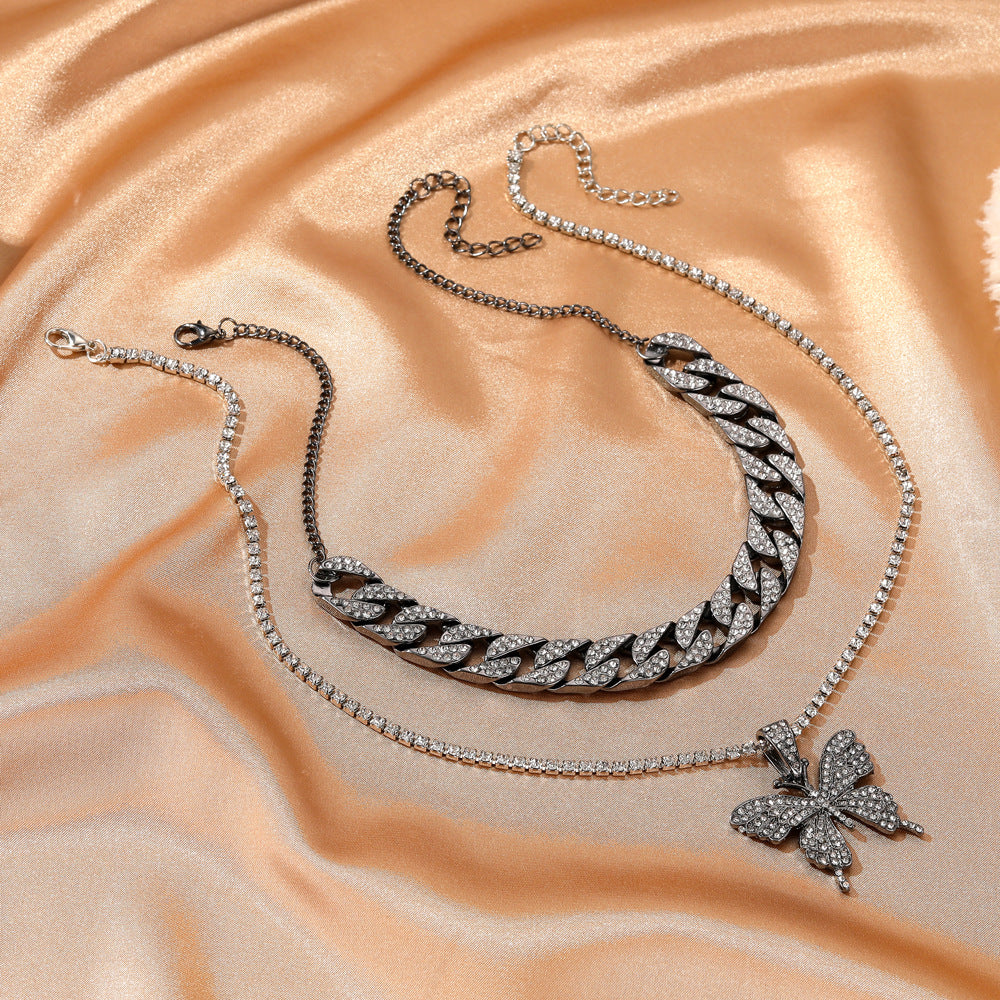 Layer Big Bowknot Exaggerated Personalized Full Necklaces