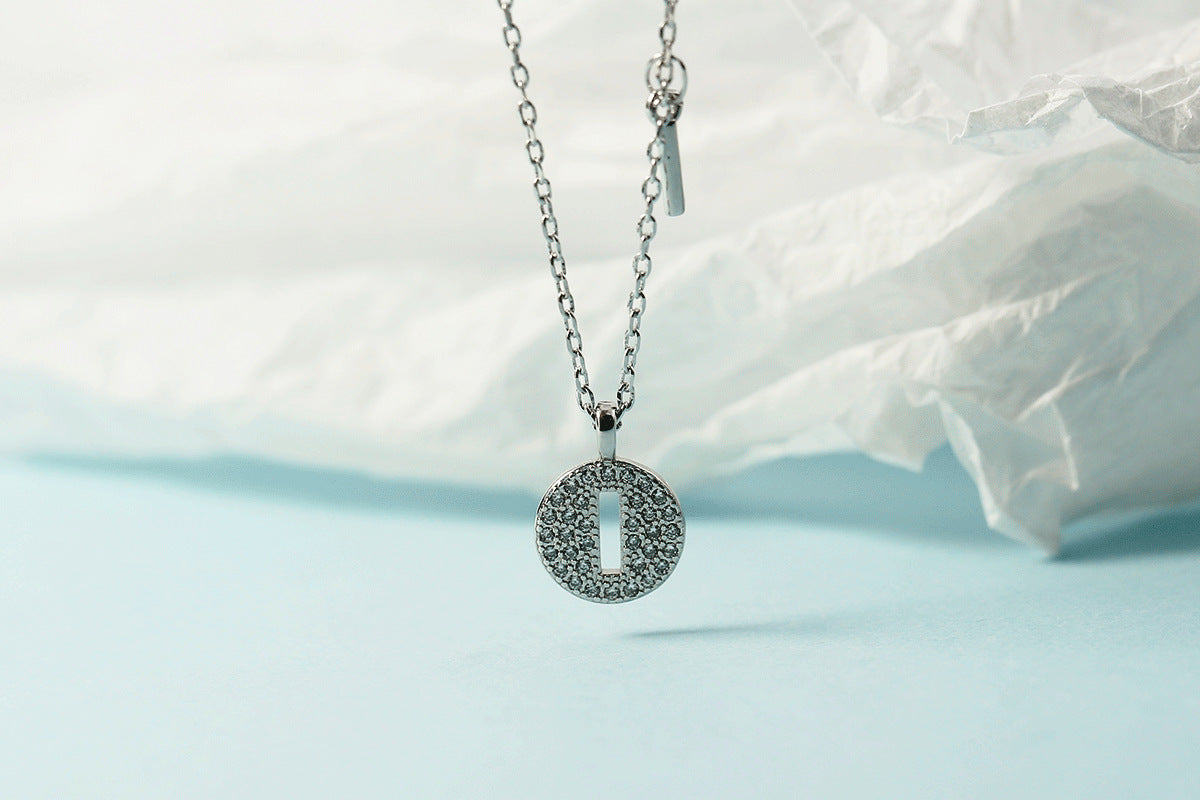 Lettre pour femme avec chaîne de clavicule incrustée de diamants, colliers tendance