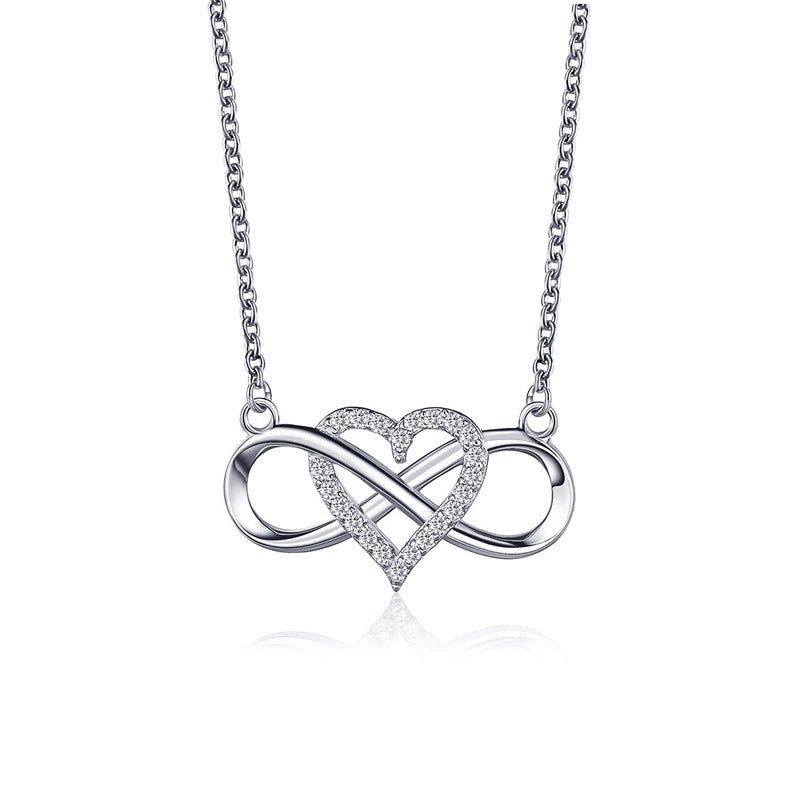 Colliers de clavicule croisés simples en forme de cœur de style froid