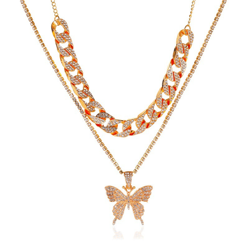 Layer Big Bowknot Exaggerated Personalized Full Necklaces