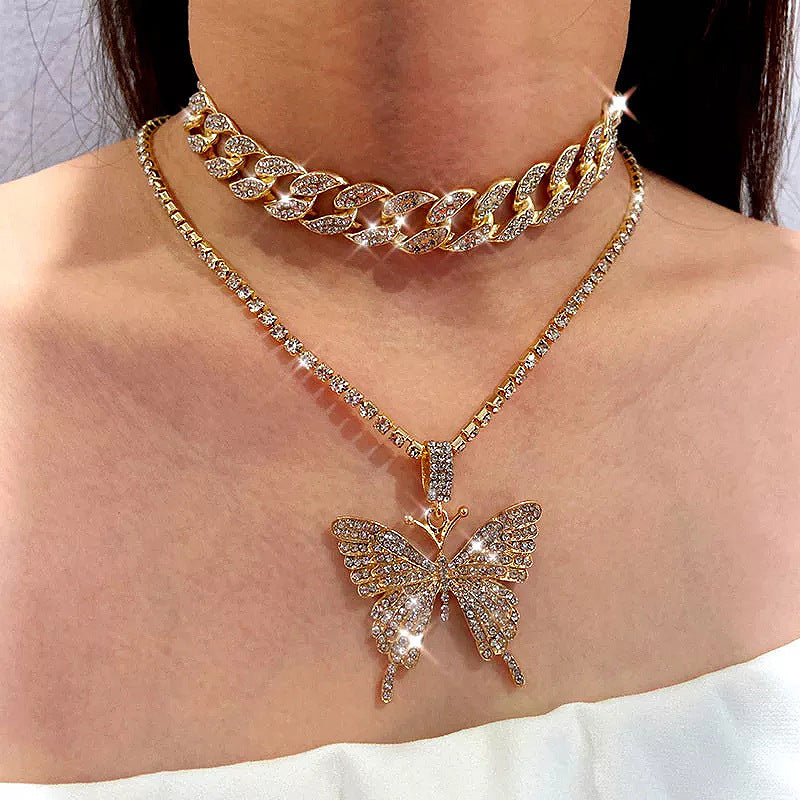 Layer Big Bowknot Exaggerated Personalized Full Necklaces