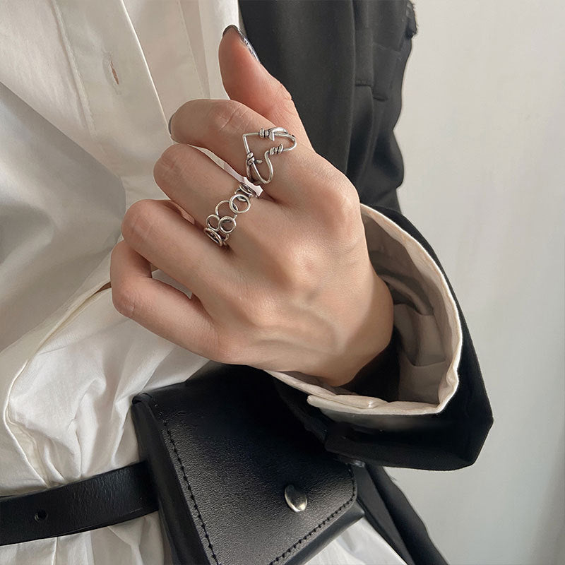 Heart Shaped Love Female Index Finger Rings