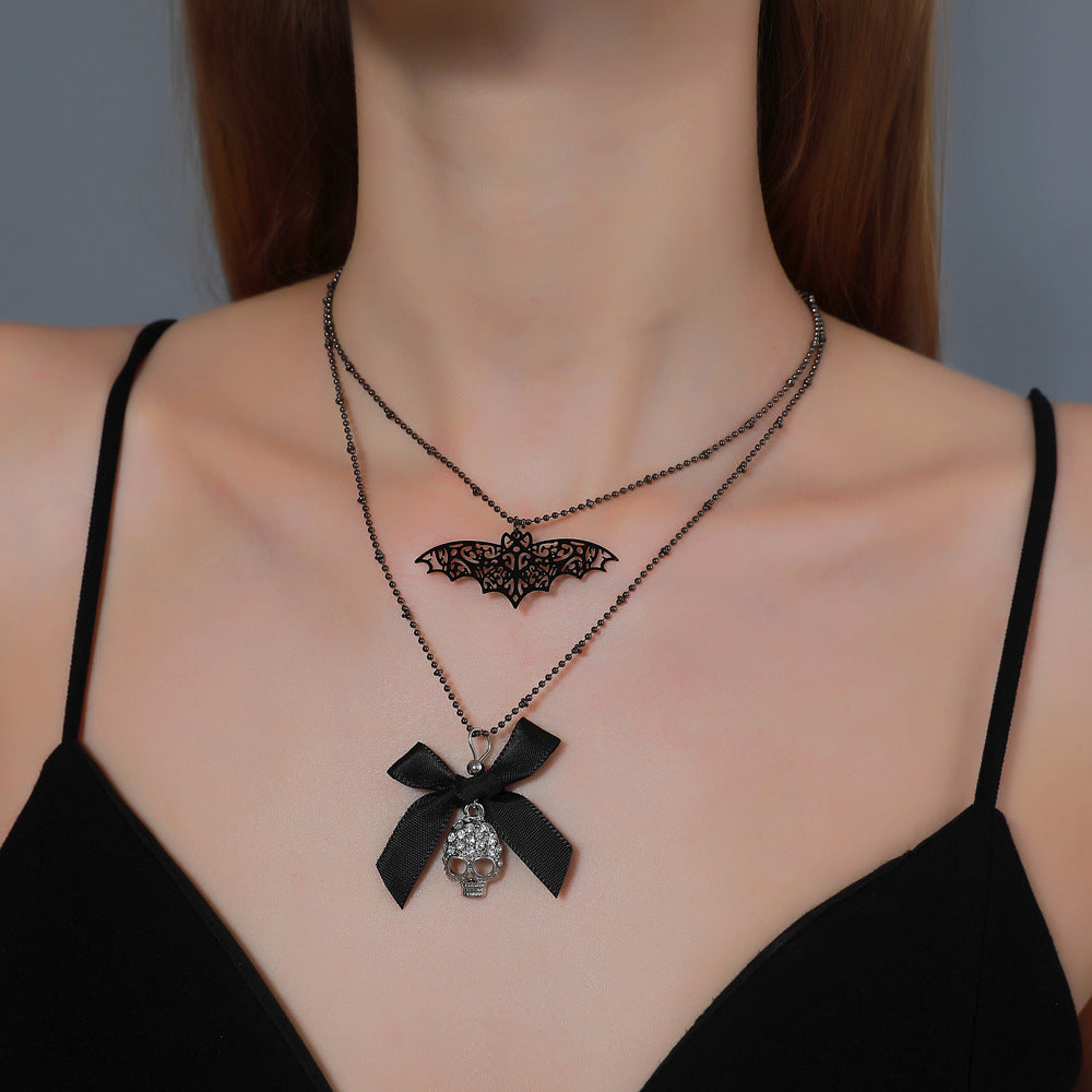 Halloween Brother Personality Bow Pendant Special Necklaces