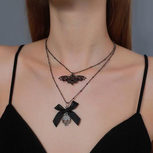 Halloween Brother Personality Bow Pendant Special Necklaces