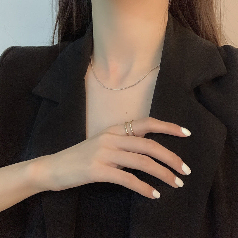 Simple Glossy Snake Chain Trendy Style Necklaces