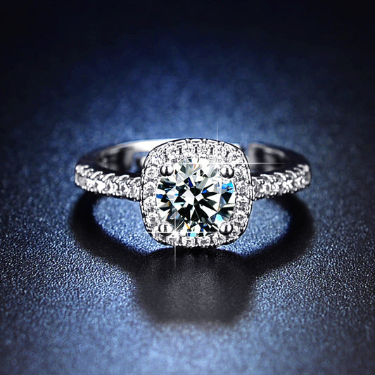 Women's Simulation Moissanite Fashion Temperament Karat Proposal Rings