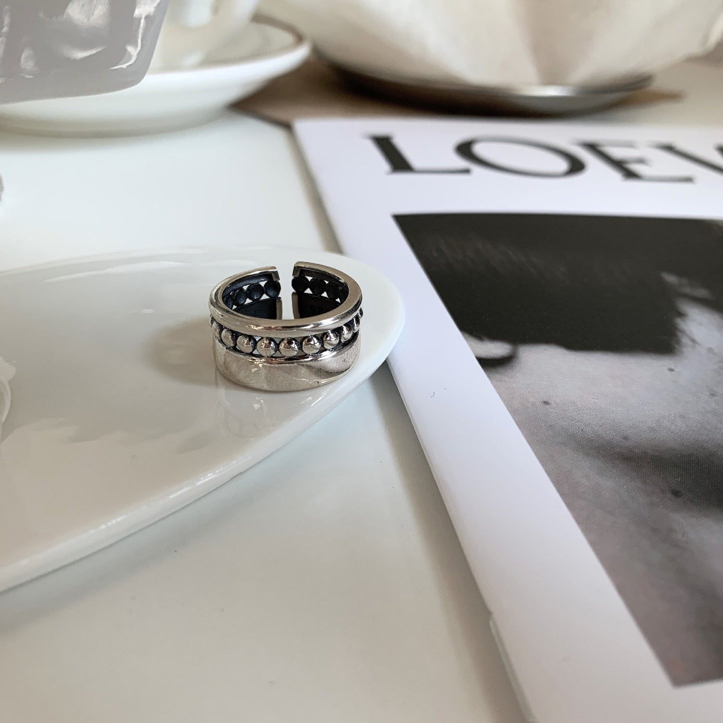Women's Sterling Sier Open Index Finger Fashion Rings