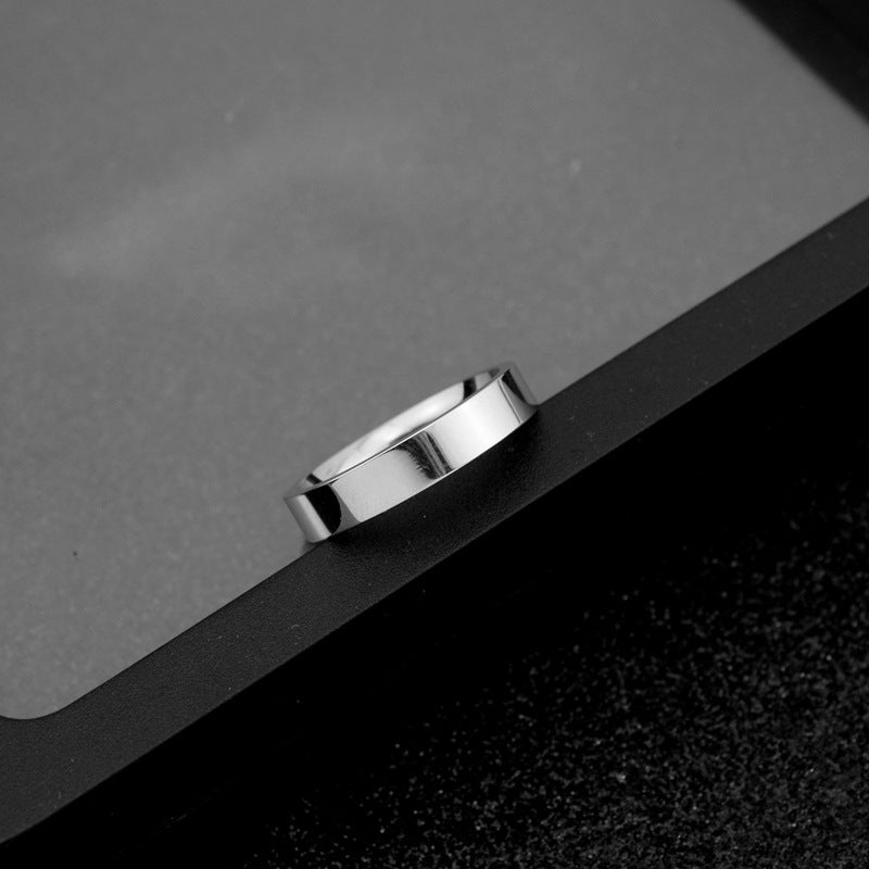 Women's & Men's & Stainless Steel Glossy Classic And Couple Rings