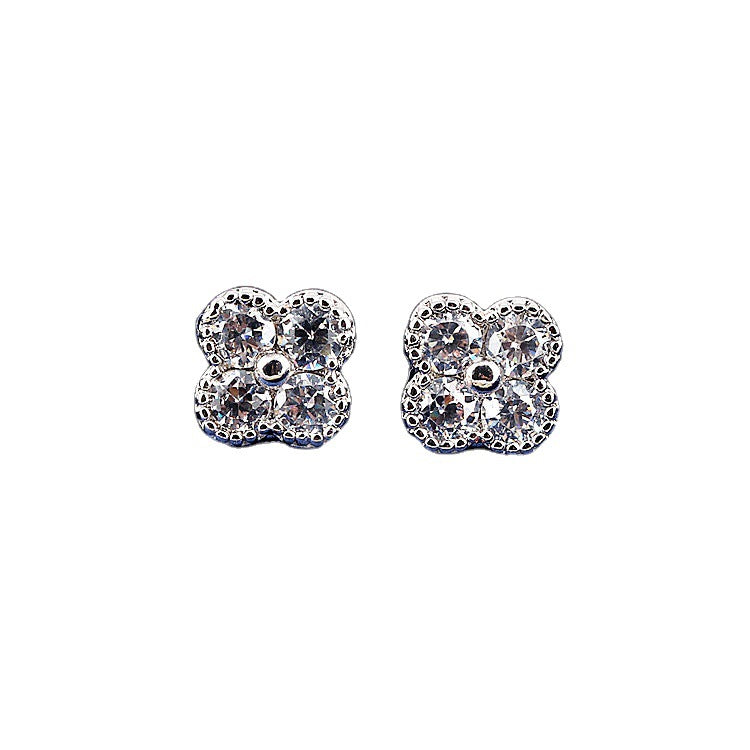 Fashion Ruby Sier Red Corundum Vielseitige Ohrringe