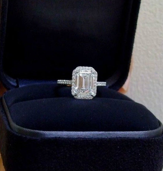 Modische, quadratische Diamant-Paar-Ringe mit eingelegter Legierung