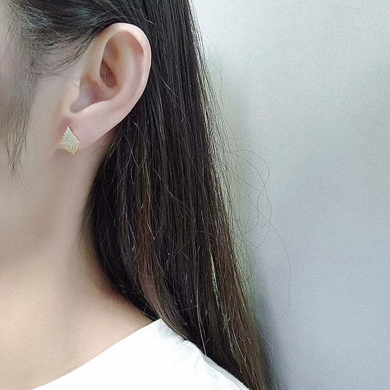 Damen-Flash-Diamant-Ohrringe, anmutig und modisch für den Alltag