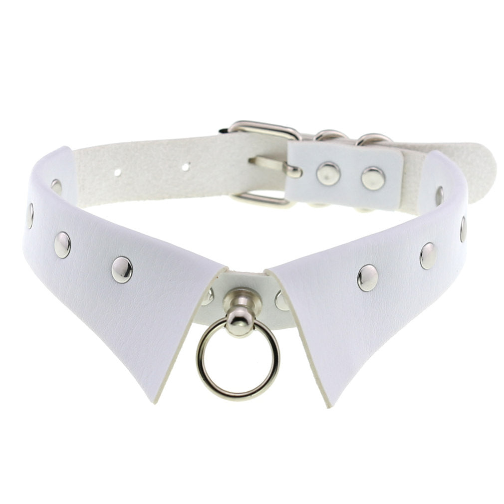 Colliers de style collier en cuir gothique punk de personnalité