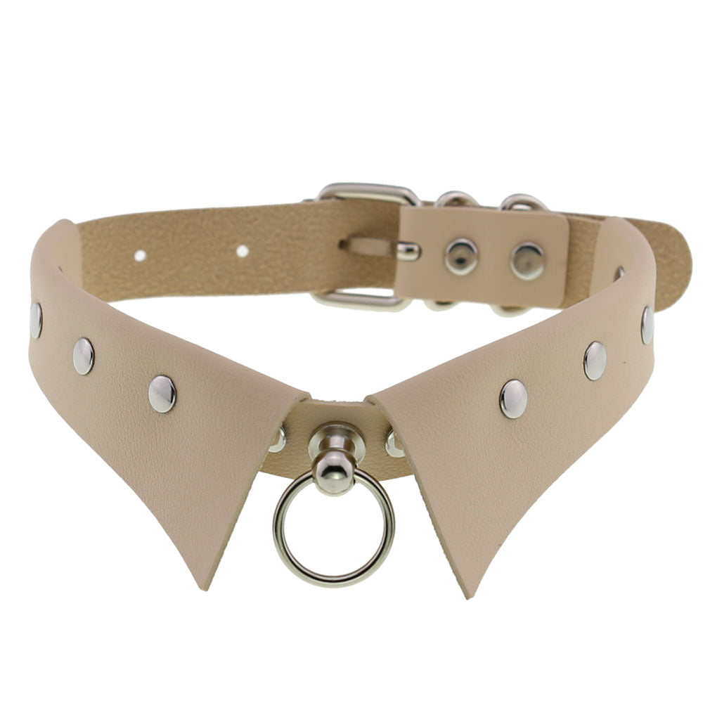 Colliers de style collier en cuir gothique punk de personnalité