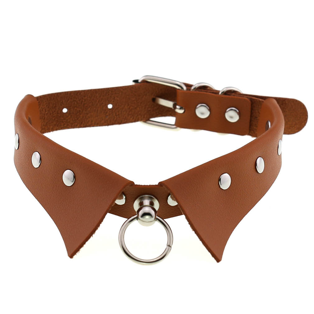 Colliers de style collier en cuir gothique punk de personnalité