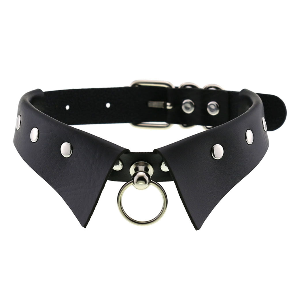 Colliers de style collier en cuir gothique punk de personnalité