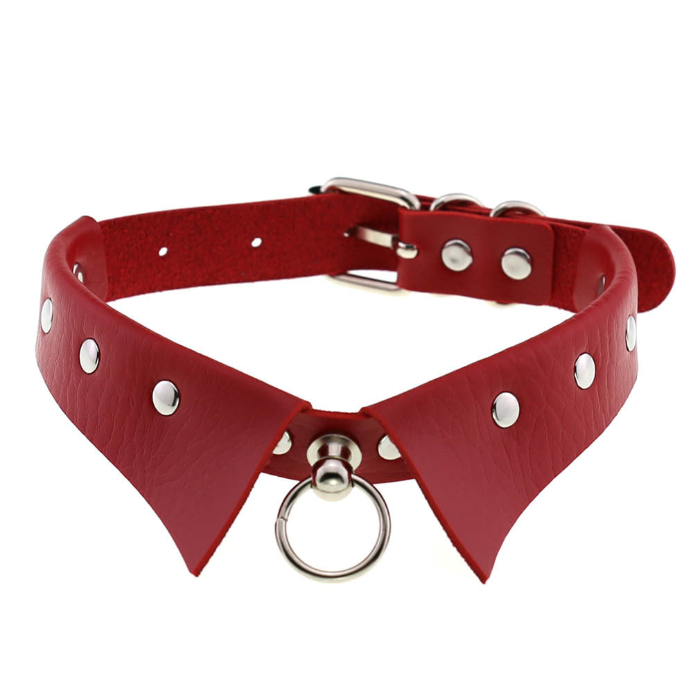 Colliers de style collier en cuir gothique punk de personnalité