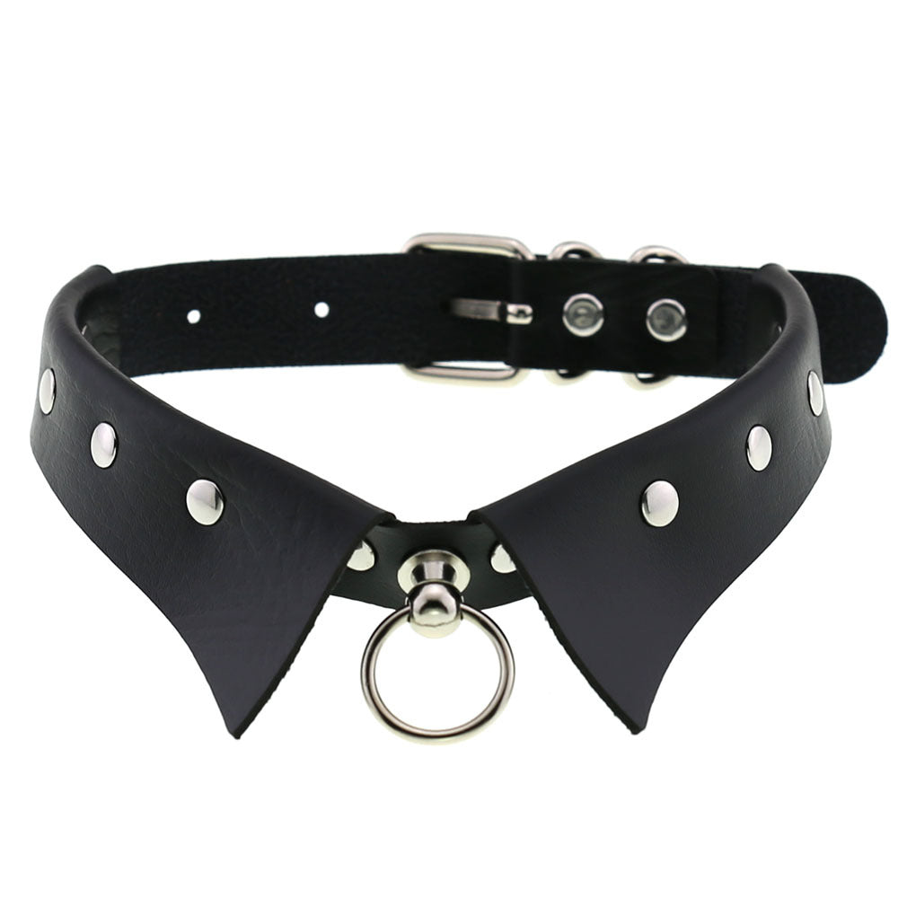 Colliers de style collier en cuir gothique punk de personnalité