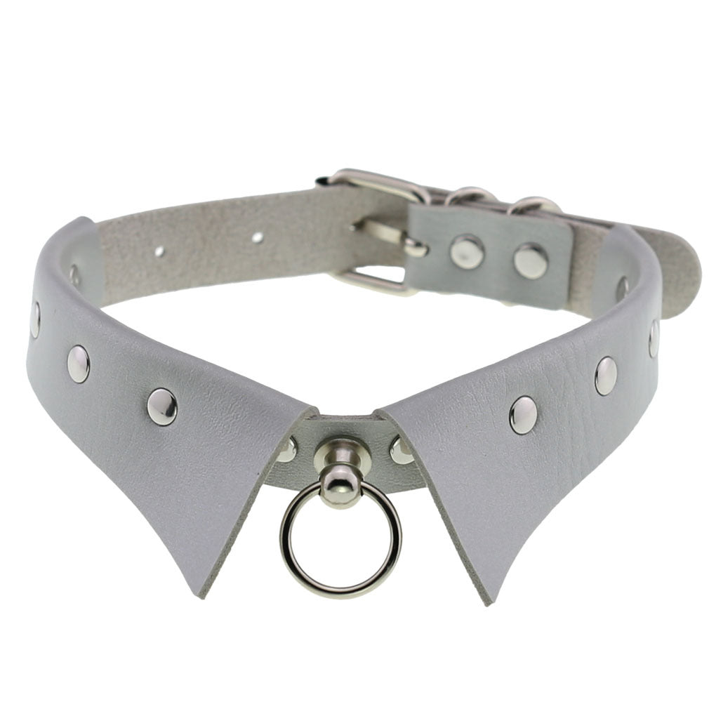Colliers de style collier en cuir gothique punk de personnalité