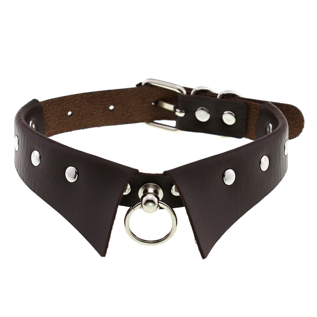 Colliers de style collier en cuir gothique punk de personnalité