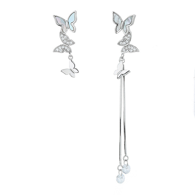 Asymmetric Niche Fairy Temperamental High Sense Earrings