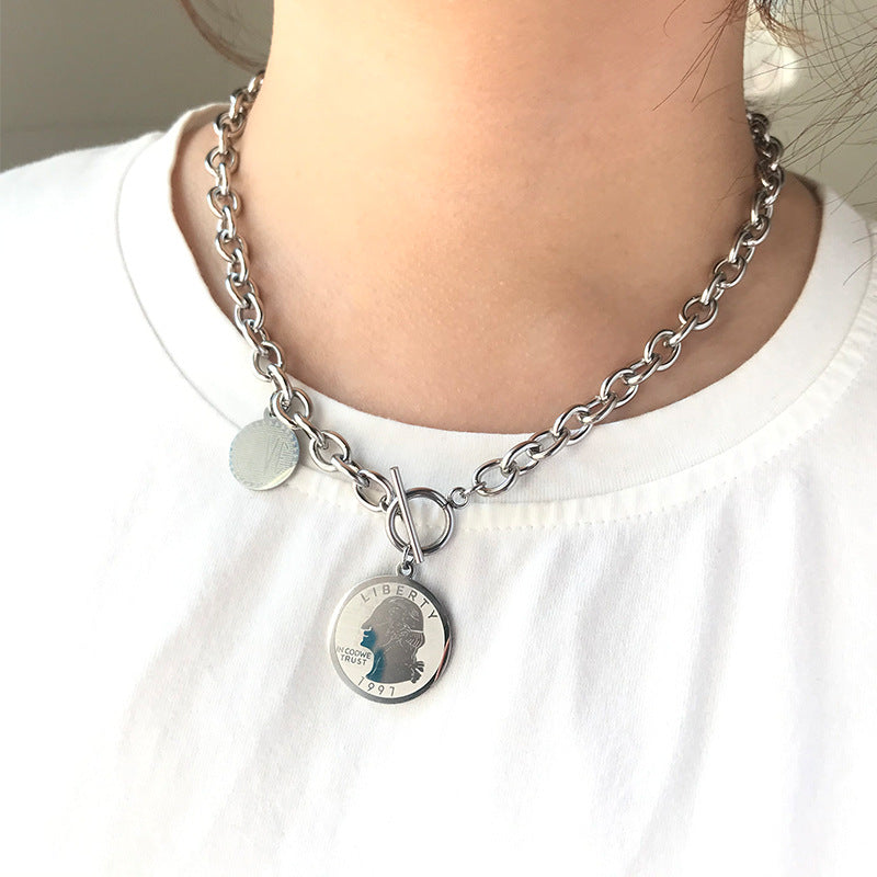 Accessoires Übertriebene Metall-Herz-Anhänger-weibliche Mode-Halsketten