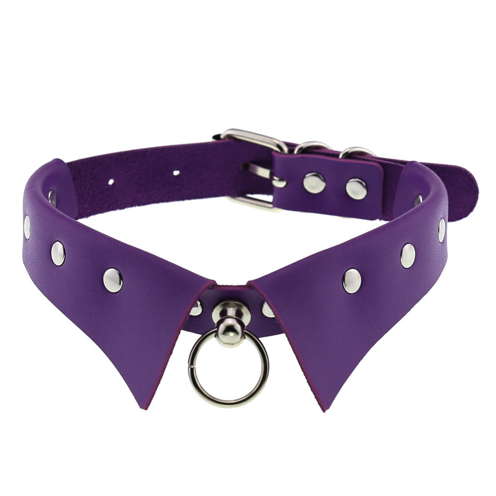 Colliers de style collier en cuir gothique punk de personnalité