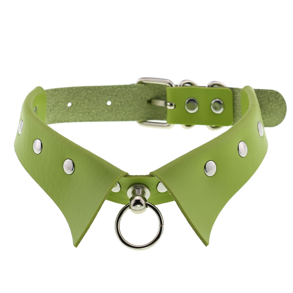 Colliers de style collier en cuir gothique punk de personnalité