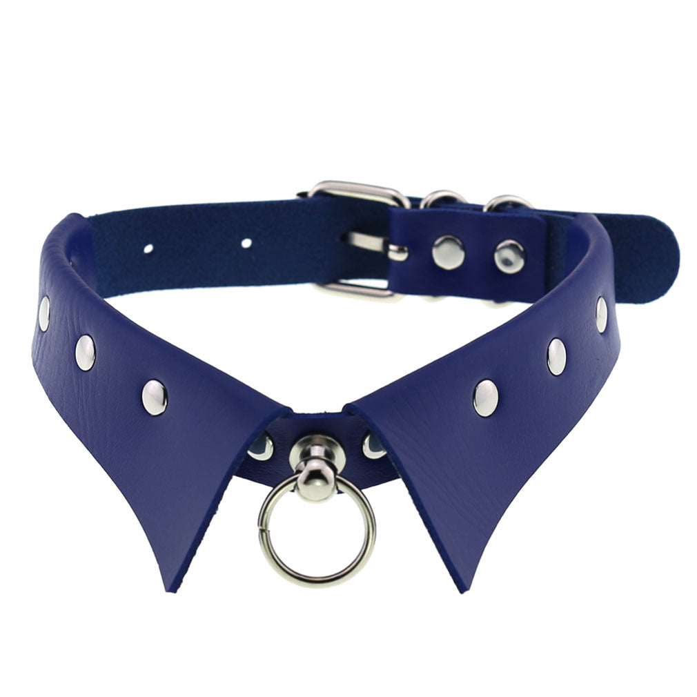 Colliers de style collier en cuir gothique punk de personnalité