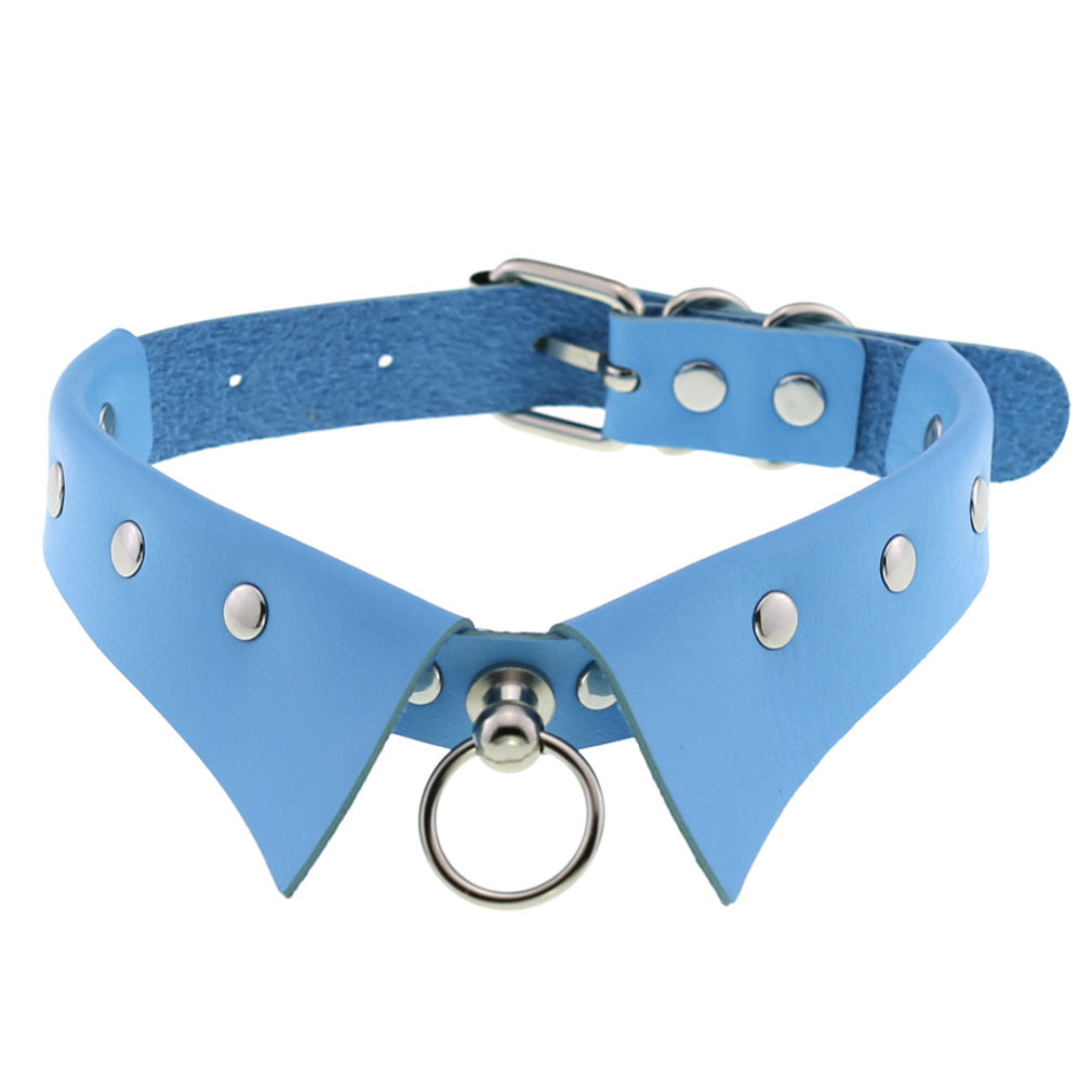 Colliers de style collier en cuir gothique punk de personnalité