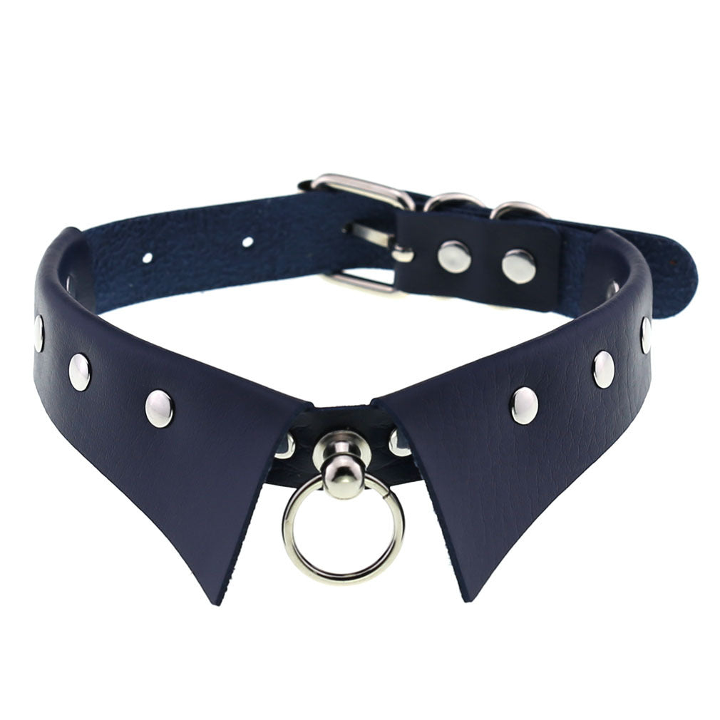 Colliers de style collier en cuir gothique punk de personnalité