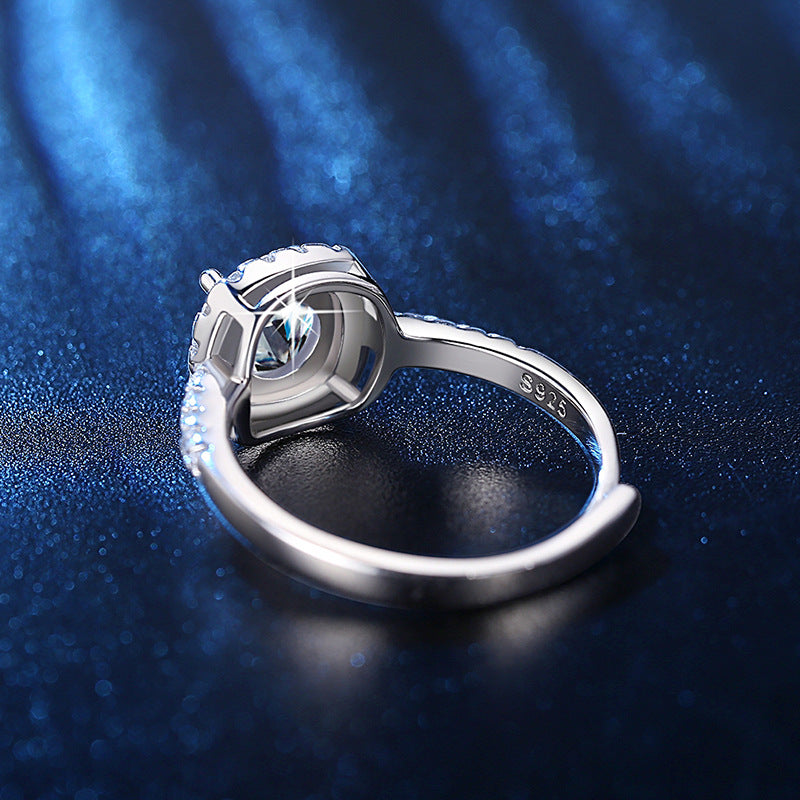 Fashion Square Diamond Elegant Classic Moissanite Rings