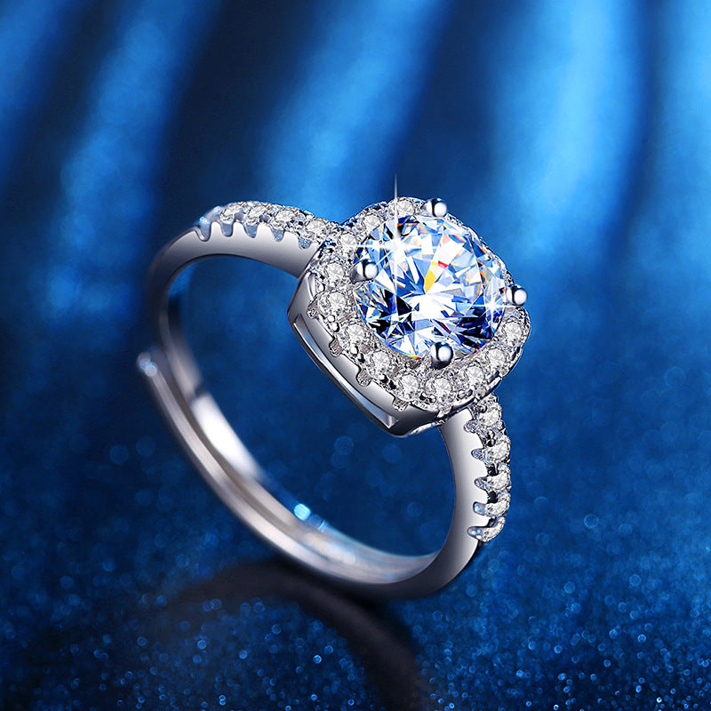 Fashion Square Diamond Elegant Classic Moissanite Rings