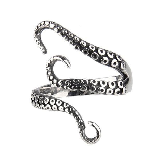 Damen & Herren & Chiba Touch Sucker Vintage Octopus Ringe