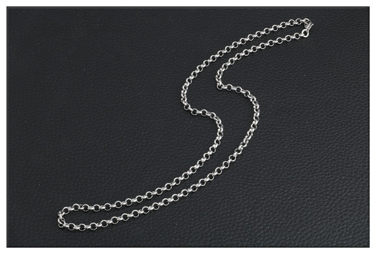 Women's & Men's Round Pearl Titanium Clavicle Long Sweater Rings