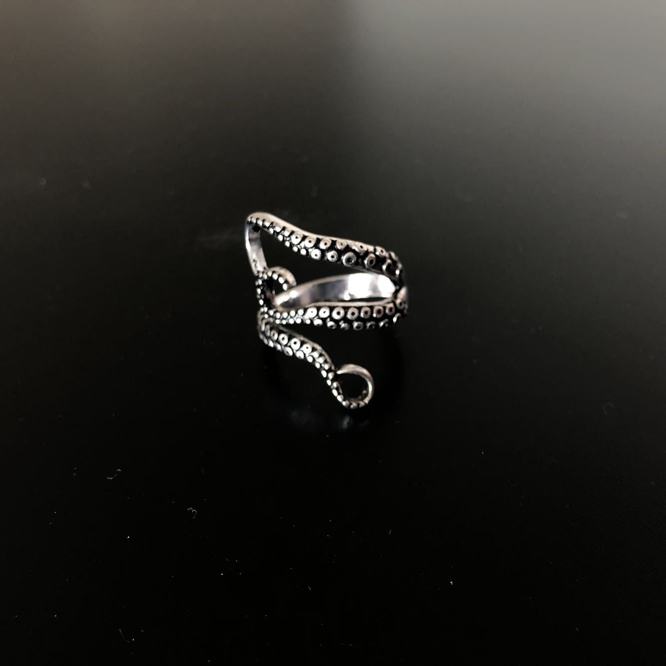 Damen & Herren & Chiba Touch Sucker Vintage Octopus Ringe