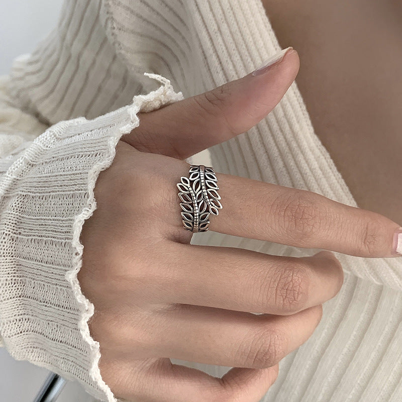 Winding Sterling Sier Wide Face Twist Rings