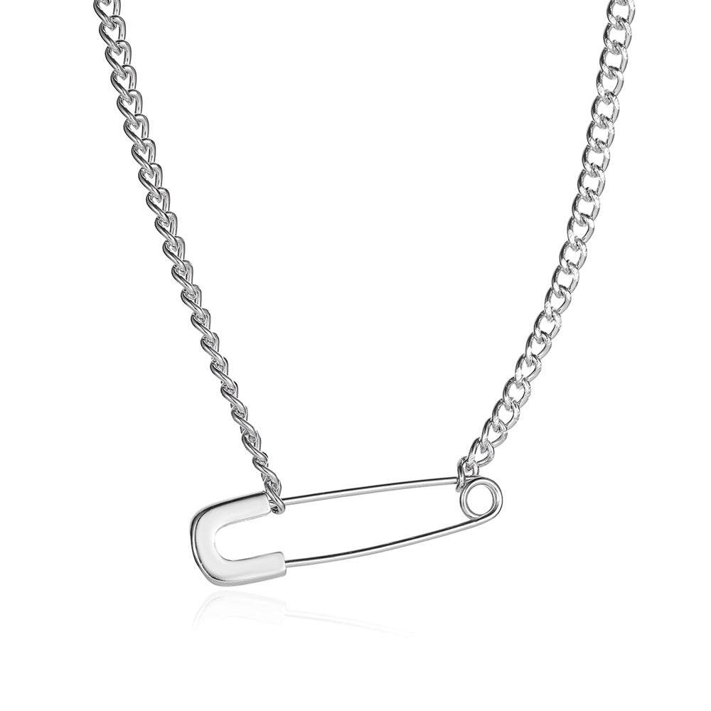 Simple Paper Clip Clavicle Chain Cold Wind Personalized Pendant Necklaces