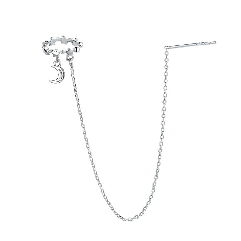 Boucles d'oreilles élégantes de Style coréen pour femmes, Design suspendu étoile et lune