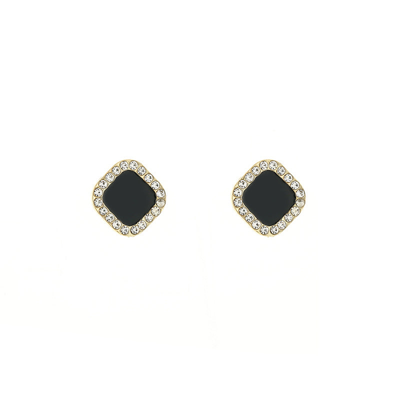 Sier Needle Fashion Exaggerated Diamond Simple Earrings