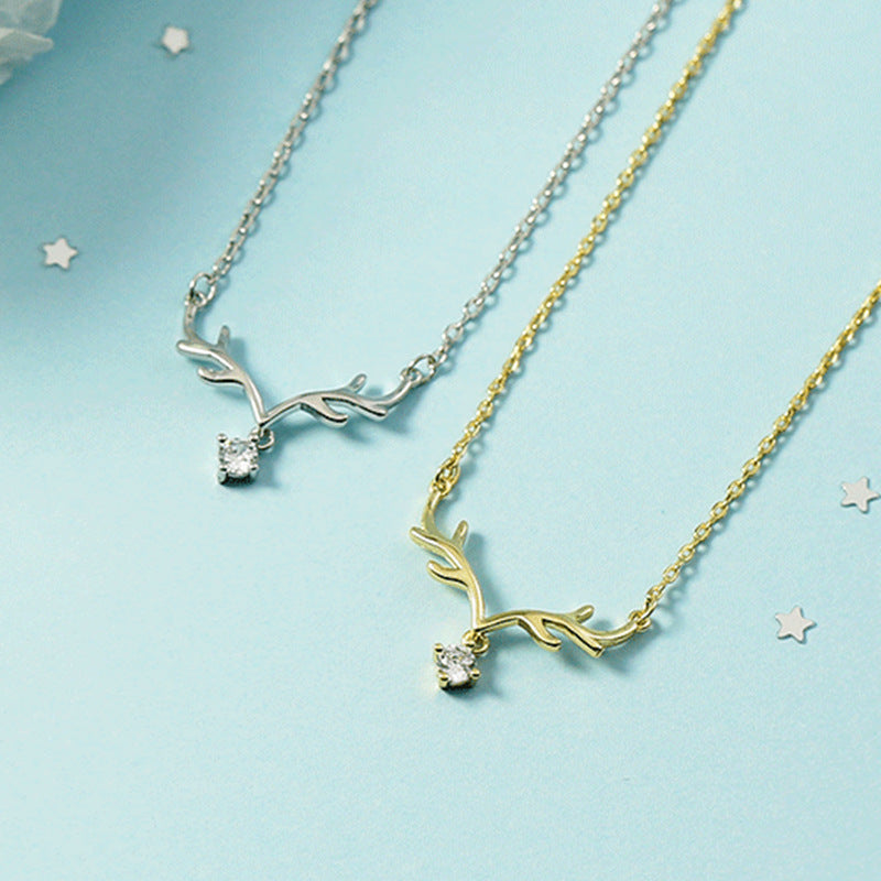 Cerfs Style coréen tendance un avec vous colliers plaqués or