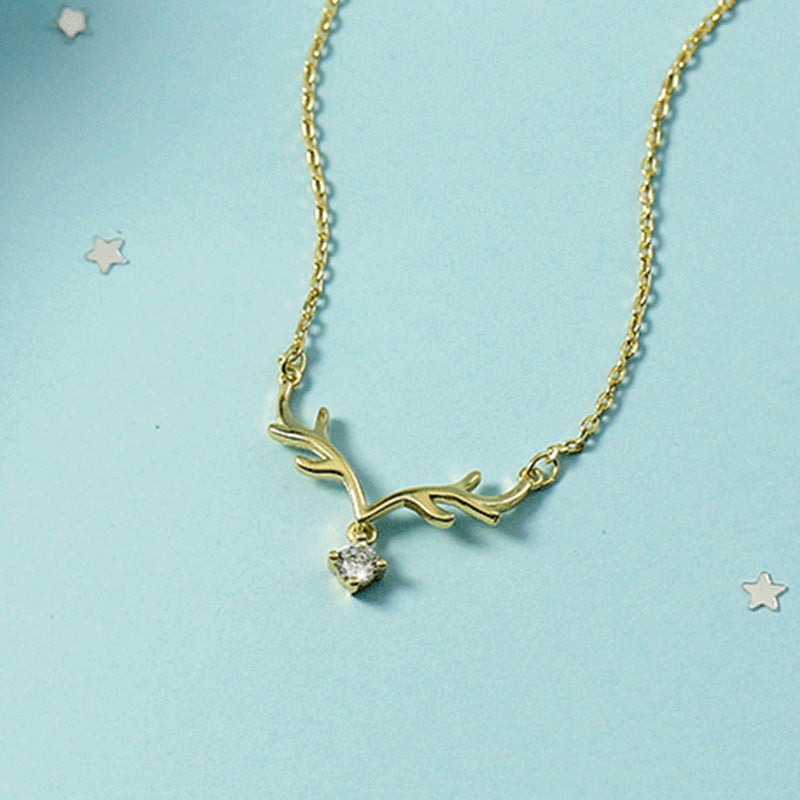 Cerfs Style coréen tendance un avec vous colliers plaqués or